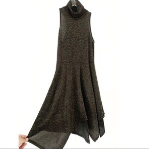 Everleigh Mock Neck Sleeveless Asymmetric Dress